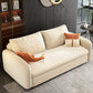 Glam Fabric Sleeper Sofa gestoffeerd Futon Sofa -bed in het wit