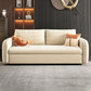 Glam Fabric Sleeper Sofa gestoffeerd Futon Sofa -bed in het wit