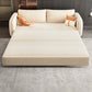 Glam Fabric Sleeper Sofa gestoffeerd Futon Sofa -bed in het wit