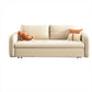 Glam Fabric Sleeper Sofa gestoffeerd Futon Sofa -bed in het wit