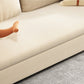 Glam Fabric Sleeper Sofa gestoffeerd Futon Sofa -bed in het wit
