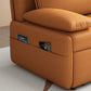 Modern Sofa Bed, Orange Faux Leather Futon and Mattress with Storage Clearhalo 'furn' 'furn_futons' 'Furniture' 'Futons & Daybeds' 'Futons' 'Living Room Furniture' 7522478