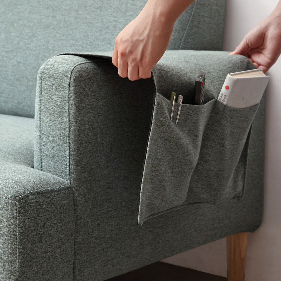 Canapé en lin pour le salon avec canapé en housse de rangement avec 1 oreiller