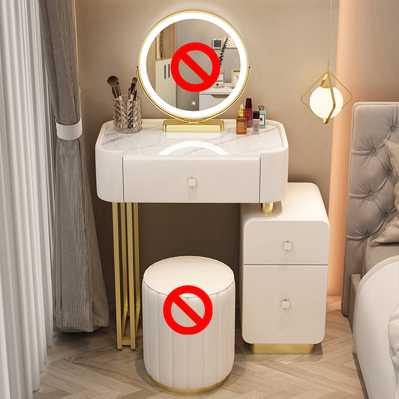 Moderne make -up ijdelheid bureau met 3 laden in massief houtframe