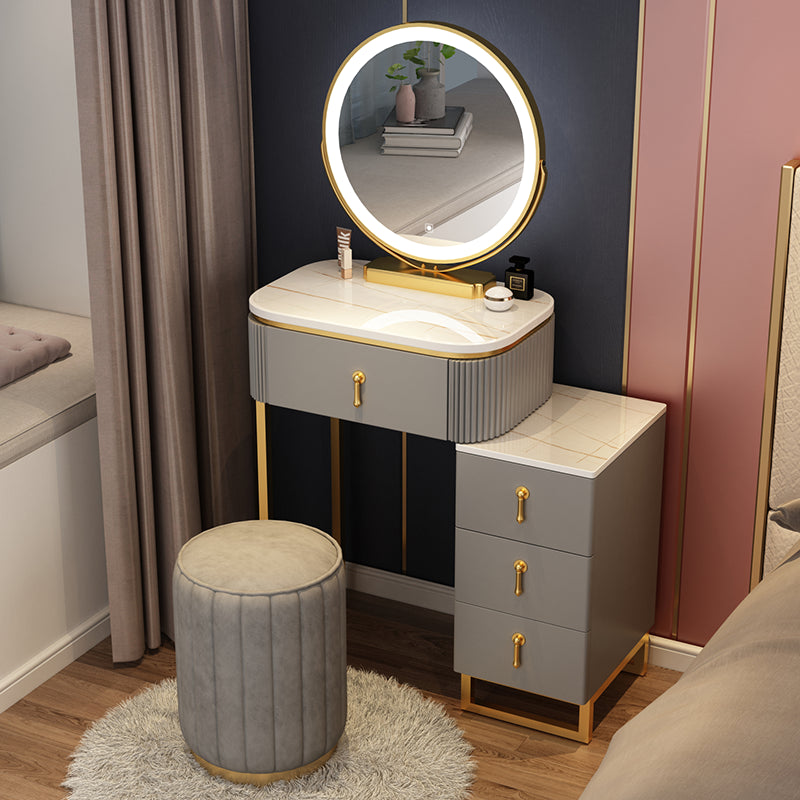 Contemporary Makeup Vanity Desk with 4 Wooden Drawers for Bedroom