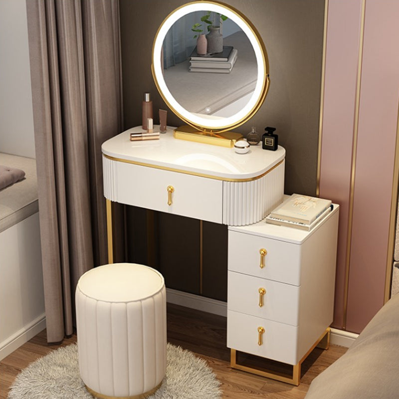 Contemporary Makeup Vanity Desk with 4 Wooden Drawers for Bedroom