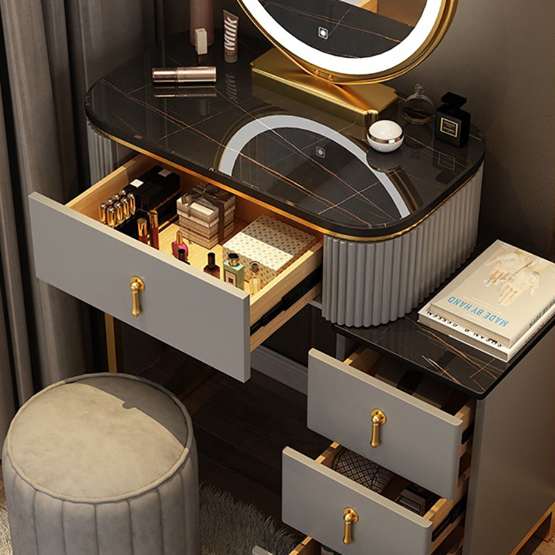Contemporary Makeup Vanity Desk with 4 Wooden Drawers for Bedroom