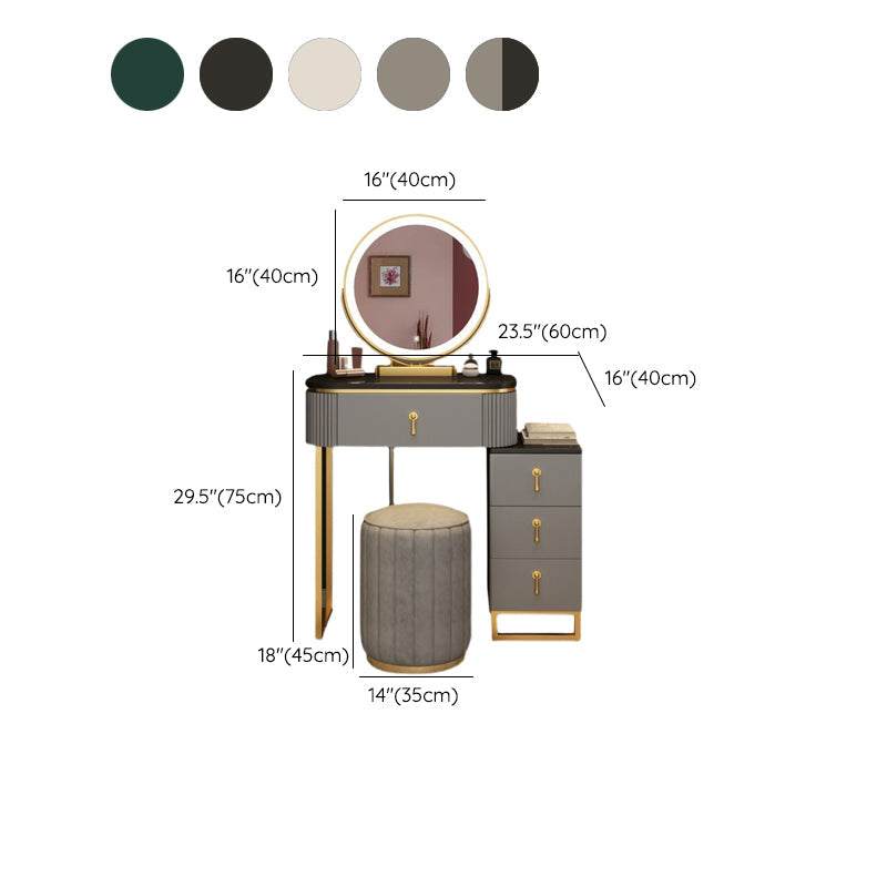 Contemporary Makeup Vanity Desk with 4 Wooden Drawers for Bedroom