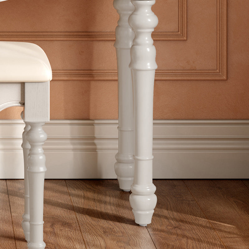 French Country Make-up Vanity Wooden Dressing Table with Drawer Clearhalo 'Bedroom Furniture' 'furn' 'furn_makeup_vanities' 'Furniture' 'Makeup Vanities' 'makeup_vanities' 7522848