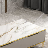 17" Wide Glam Cocktail Table Rectangle Stone Coffee Cocktail Table Clearhalo 'Coffee & Accent Tables' 'Coffee Tables' 'coffee_tables' 'furn' 'furn_coffee_tables' 'Furniture' 'Living Room Furniture' 7522889