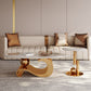 Stainless Steel Abstract Base Cocktail Table Oval Slate Top Coffee Table Clearhalo 'Coffee & Accent Tables' 'Coffee Tables' 'coffee_tables' 'furn' 'furn_coffee_tables' 'Furniture' 'Living Room Furniture' 7522896