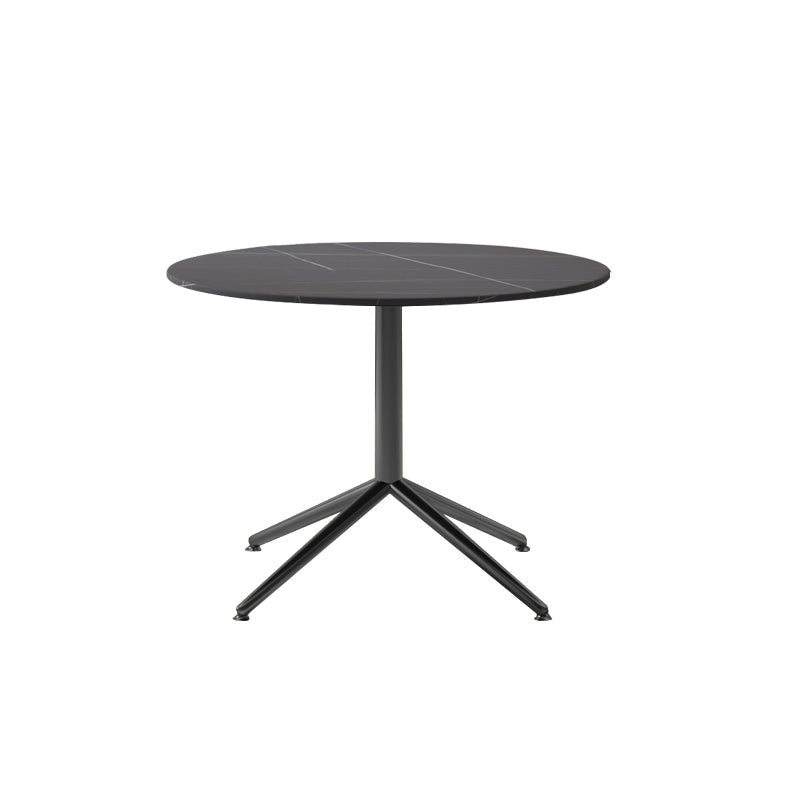 Glam Style Metal Base Cocktail Table Black and White Slate Top Coffee Table 20"L x 20"W x 18"H Black Clearhalo 'Coffee & Accent Tables' 'Coffee Tables' 'coffee_tables' 'furn' 'furn_coffee_tables' 'Furniture' 'Living Room Furniture' 7522910