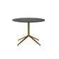 Glam Style Metal Base Cocktail Table Black and White Slate Top Coffee Table 20"L x 20"W x 18"H Black-Gold Clearhalo 'Coffee & Accent Tables' 'Coffee Tables' 'coffee_tables' 'furn' 'furn_coffee_tables' 'Furniture' 'Living Room Furniture' 7522915