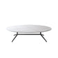Glam Style Metal Base Cocktail Table Black and White Slate Top Coffee Table 39.5"L x 24"W x 16"H Black-White Clearhalo 'Coffee & Accent Tables' 'Coffee Tables' 'coffee_tables' 'furn' 'furn_coffee_tables' 'Furniture' 'Living Room Furniture' 7522917