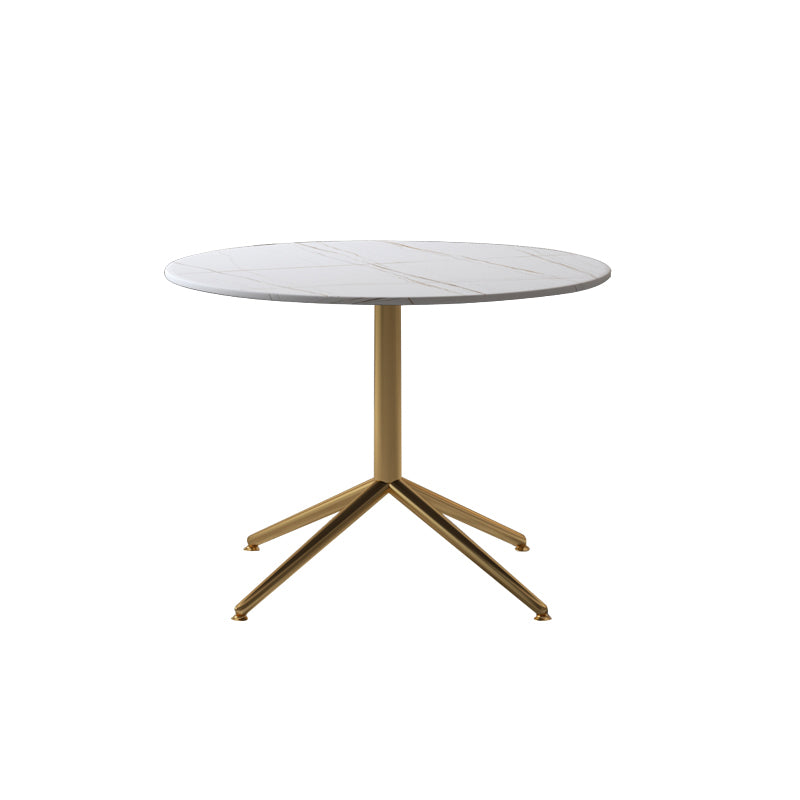Glam Style Metal Base Cocktail Table Black and White Slate Top Coffee Table 20"L x 20"W x 18"H White-Gold Clearhalo 'Coffee & Accent Tables' 'Coffee Tables' 'coffee_tables' 'furn' 'furn_coffee_tables' 'Furniture' 'Living Room Furniture' 7522927