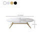 Glam Style Metal Base Cocktail Table Black and White Slate Top Coffee Table Clearhalo 'Coffee & Accent Tables' 'Coffee Tables' 'coffee_tables' 'furn' 'furn_coffee_tables' 'Furniture' 'Living Room Furniture' 7522932