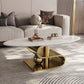 Stainless Steel Abstract Base Cocktail Table Glam Slate Top Coffee Table Clearhalo 'Coffee & Accent Tables' 'Coffee Tables' 'coffee_tables' 'furn' 'furn_coffee_tables' 'Furniture' 'Living Room Furniture' 7522948