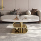 Stainless Steel Abstract Base Cocktail Table Glam Slate Top Coffee Table Clearhalo 'Coffee & Accent Tables' 'Coffee Tables' 'coffee_tables' 'furn' 'furn_coffee_tables' 'Furniture' 'Living Room Furniture' 7522951