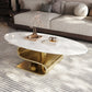 Stainless Steel Abstract Base Cocktail Table Glam Slate Top Coffee Table Clearhalo 'Coffee & Accent Tables' 'Coffee Tables' 'coffee_tables' 'furn' 'furn_coffee_tables' 'Furniture' 'Living Room Furniture' 7522955