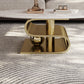 Stainless Steel Abstract Base Cocktail Table Glam Slate Top Coffee Table Clearhalo 'Coffee & Accent Tables' 'Coffee Tables' 'coffee_tables' 'furn' 'furn_coffee_tables' 'Furniture' 'Living Room Furniture' 7522957