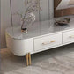 Rectangular Slate Top Coffee Table 4 Legs Cocktail Table with 2 Drawers Clearhalo 'Coffee & Accent Tables' 'Coffee Tables' 'coffee_tables' 'furn' 'furn_coffee_tables' 'Furniture' 'Living Room Furniture' 7522976