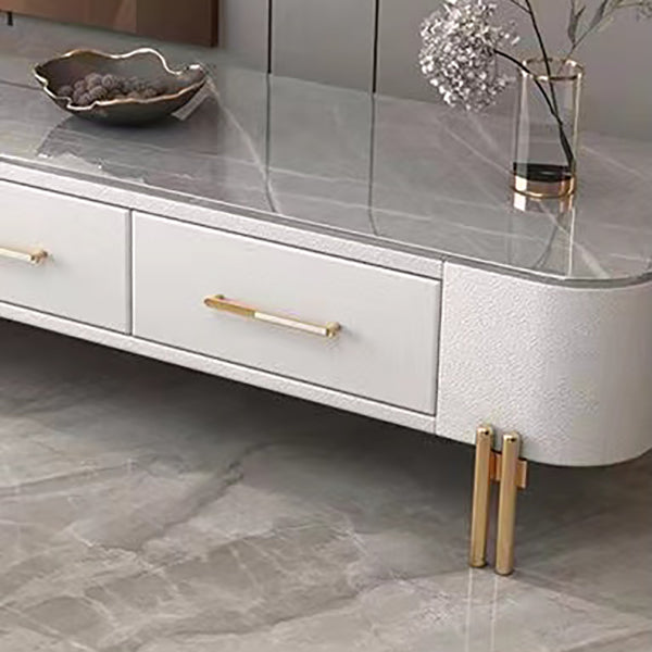 Rectangular Slate Top Coffee Table 4 Legs Cocktail Table with 2 Drawers Clearhalo 'Coffee & Accent Tables' 'Coffee Tables' 'coffee_tables' 'furn' 'furn_coffee_tables' 'Furniture' 'Living Room Furniture' 7522978