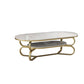 Metal Abstract Base Cocktail Table Oval Slate Top Coffee Table with Shelf Gold-White Clearhalo 'Coffee & Accent Tables' 'Coffee Tables' 'coffee_tables' 'furn' 'furn_coffee_tables' 'Furniture' 'Living Room Furniture' 7523009