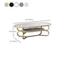 Metal Abstract Base Cocktail Table Oval Slate Top Coffee Table with Shelf Clearhalo 'Coffee & Accent Tables' 'Coffee Tables' 'coffee_tables' 'furn' 'furn_coffee_tables' 'Furniture' 'Living Room Furniture' 7523017