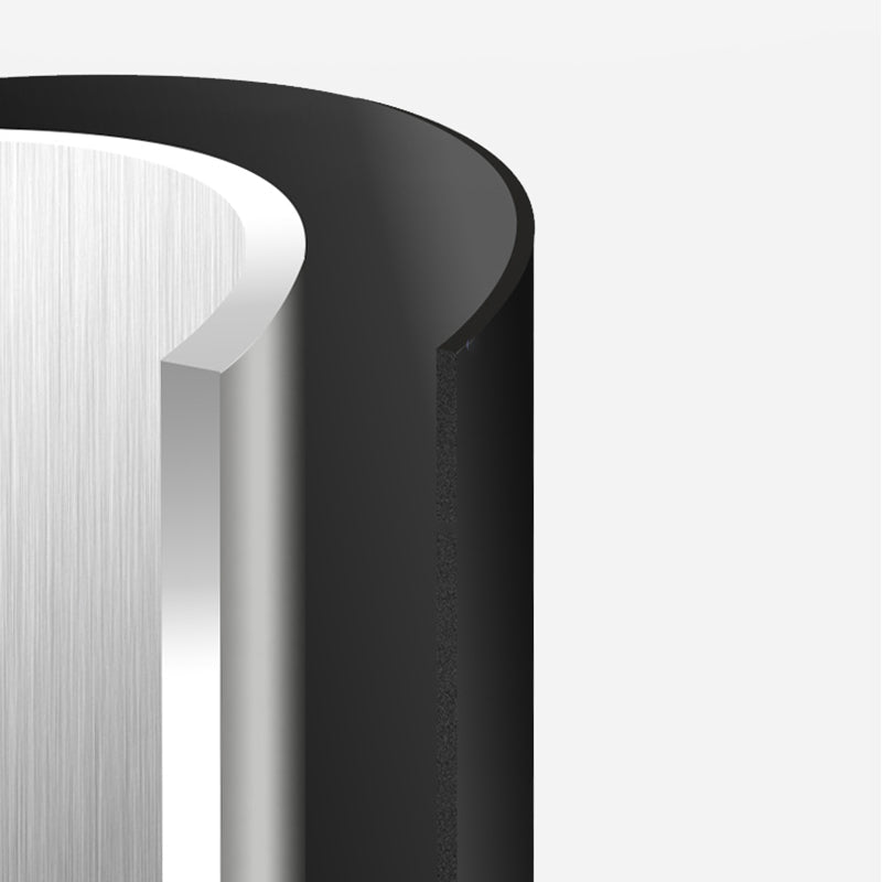 25.6" Wide Metal & Glass Side Table Elliptical Sofa Side Accent Table with Casters Clearhalo 'Coffee & Accent Tables' 'End & Side Tables' 'end_side_tables' 'furn' 'furn_end_side_tables' 'Furniture' 'Living Room Furniture' 7523030