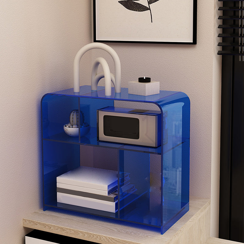 21.7" Tall Sofa Side Accent Table Modern Clear Acrylic End Table with Storage Clearhalo 'Coffee & Accent Tables' 'End & Side Tables' 'end_side_tables' 'furn' 'furn_end_side_tables' 'Furniture' 'Living Room Furniture' 7523059