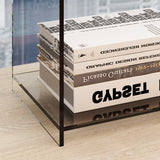 21.7" Tall Sofa Side Accent Table Modern Clear Acrylic End Table with Storage Clearhalo 'Coffee & Accent Tables' 'End & Side Tables' 'end_side_tables' 'furn' 'furn_end_side_tables' 'Furniture' 'Living Room Furniture' 7523065