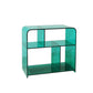 21.7" Tall Sofa Side Accent Table Modern Clear Acrylic End Table with Storage Green 1 Clearhalo 'Coffee & Accent Tables' 'End & Side Tables' 'end_side_tables' 'furn' 'furn_end_side_tables' 'Furniture' 'Living Room Furniture' 7523067