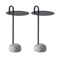 Modern Tray Top Side Table 27.8" Tall Metal Round Pedestal End Table Black 2 Clearhalo 'Coffee & Accent Tables' 'End & Side Tables' 'end_side_tables' 'furn' 'furn_end_side_tables' 'Furniture' 'Living Room Furniture' 7523094