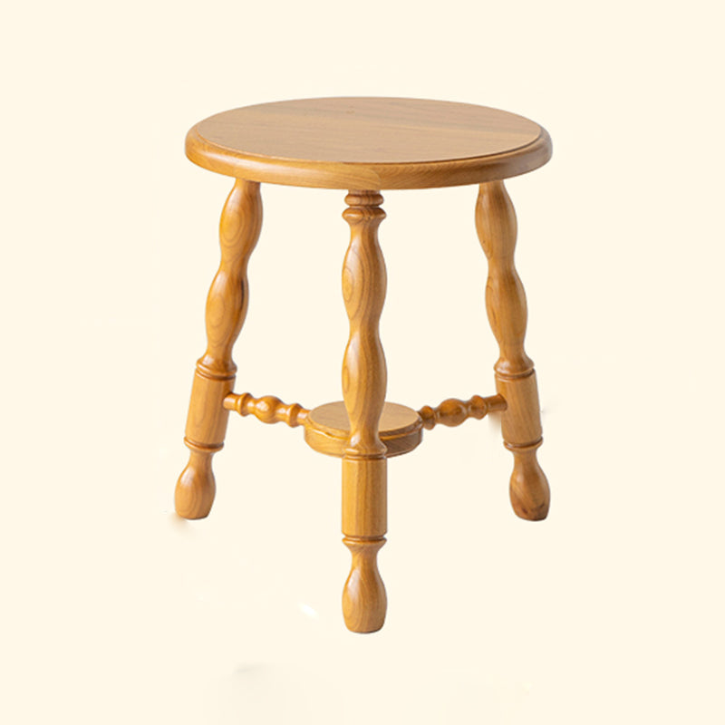 Rustic Solid Wood End Table 14.2" Tall Round 3 Legs Sofa Side Accent Table Natural 1 Clearhalo 'Coffee & Accent Tables' 'End & Side Tables' 'end_side_tables' 'furn' 'furn_end_side_tables' 'Furniture' 'Living Room Furniture' 7523102
