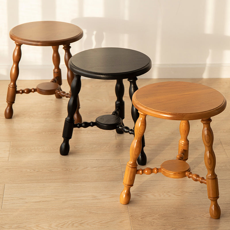 Rustic Solid Wood End Table 14.2" Tall Round 3 Legs Sofa Side Accent Table Clearhalo 'Coffee & Accent Tables' 'End & Side Tables' 'end_side_tables' 'furn' 'furn_end_side_tables' 'Furniture' 'Living Room Furniture' 7523108