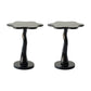 20" Tall Irregular Side Table Pedestal Solid Wood End Table Set Black 2 Clearhalo 'Coffee & Accent Tables' 'End & Side Tables' 'end_side_tables' 'furn' 'furn_end_side_tables' 'Furniture' 'Living Room Furniture' 7523155