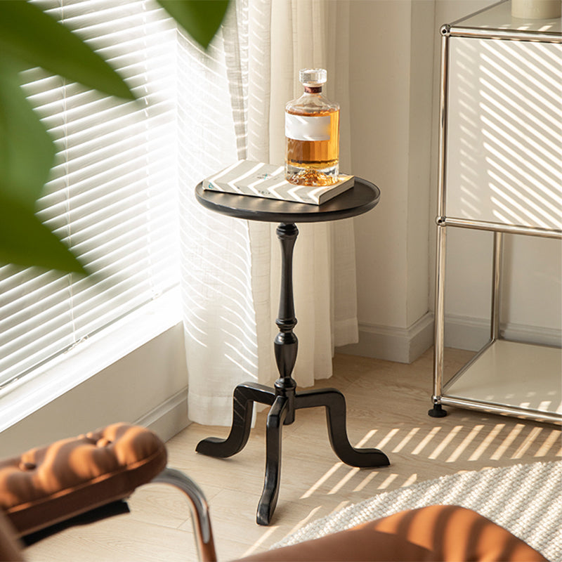 Rustic Round 3 Legs Side Table Solid Wood Tray Top End Table Set Clearhalo 'Coffee & Accent Tables' 'End & Side Tables' 'end_side_tables' 'furn' 'furn_end_side_tables' 'Furniture' 'Living Room Furniture' 7523167