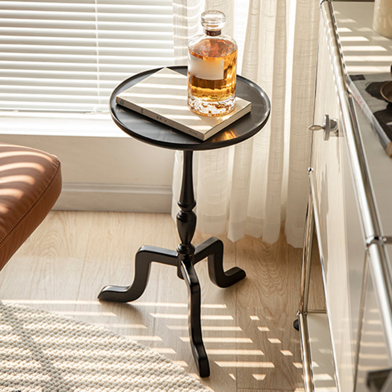 Rustic Round 3 Legs Side Table Solid Wood Tray Top End Table Set Clearhalo 'Coffee & Accent Tables' 'End & Side Tables' 'end_side_tables' 'furn' 'furn_end_side_tables' 'Furniture' 'Living Room Furniture' 7523175