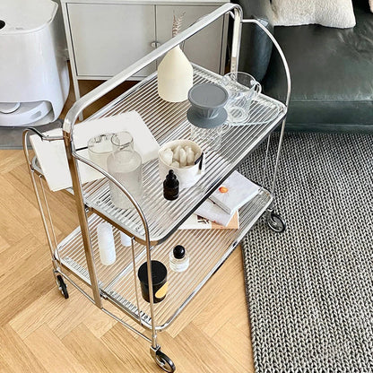 Modern Clear 23.6" End Table Rectangular Glass Side Table with Shelf Watery 1 Clearhalo 'Coffee & Accent Tables' 'End & Side Tables' 'end_side_tables' 'furn' 'furn_end_side_tables' 'Furniture' 'Living Room Furniture' 7523221