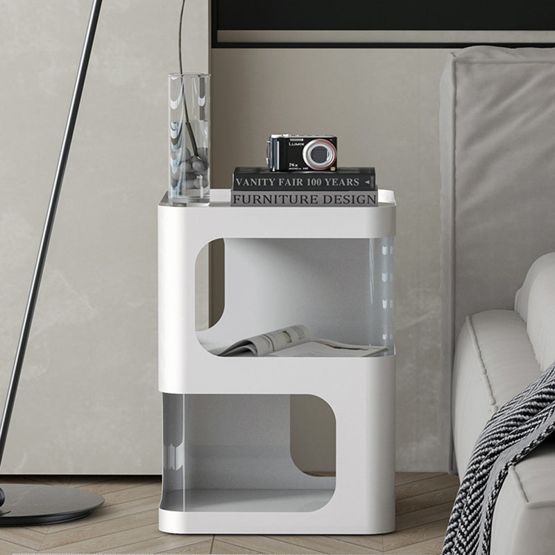 Square Iron End Table Set 21.26" Tall Metal Side Table with Storage Shelves Clearhalo 'Coffee & Accent Tables' 'End & Side Tables' 'end_side_tables' 'furn' 'furn_end_side_tables' 'Furniture' 'Living Room Furniture' 7523248