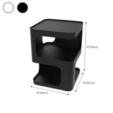 Square Iron End Table Set 21.26" Tall Metal Side Table with Storage Shelves Clearhalo 'Coffee & Accent Tables' 'End & Side Tables' 'end_side_tables' 'furn' 'furn_end_side_tables' 'Furniture' 'Living Room Furniture' 7523251