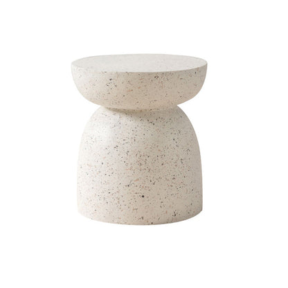 Contemporary Beige End Table 17.7" Tall Pedestal Nesting Side Tables 1 Clearhalo 'Coffee & Accent Tables' 'End & Side Tables' 'end_side_tables' 'furn' 'furn_end_side_tables' 'Furniture' 'Living Room Furniture' 7523257