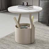 19.7" Storage Round Side Table Metal Drum Sofa Side Accent Table Clearhalo 'Coffee & Accent Tables' 'End & Side Tables' 'end_side_tables' 'furn' 'furn_end_side_tables' 'Furniture' 'Living Room Furniture' 7523299