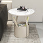 19.7" Storage Round Side Table Metal Drum Sofa Side Accent Table Gray Stone 1 Clearhalo 'Coffee & Accent Tables' 'End & Side Tables' 'end_side_tables' 'furn' 'furn_end_side_tables' 'Furniture' 'Living Room Furniture' 7523308