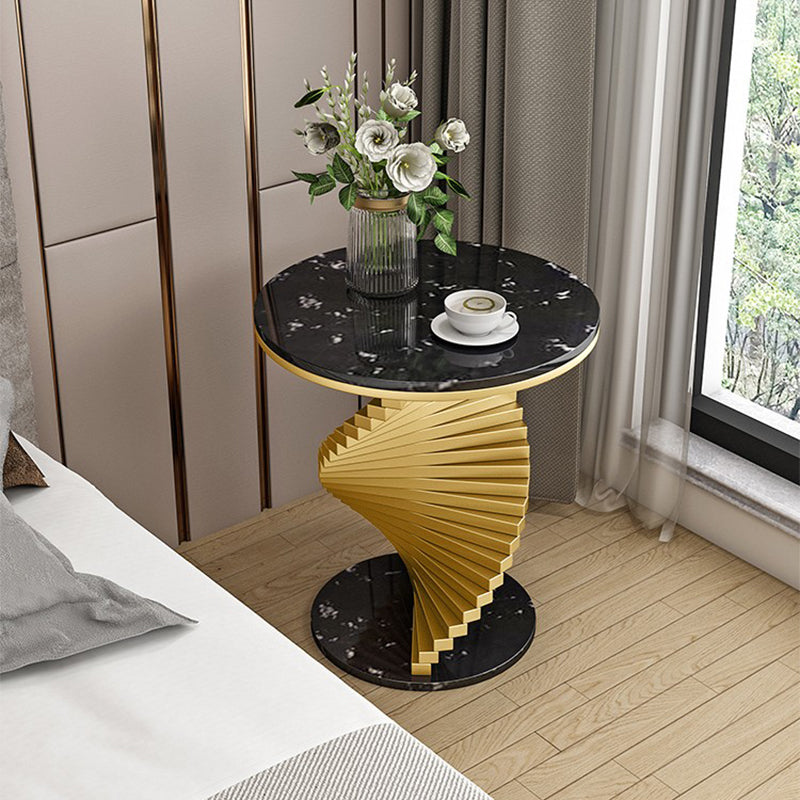 Contemporary Round Metal Coffee Table Modern Cocktail Table for Living Room Clearhalo 'Coffee & Accent Tables' 'Coffee Tables' 'coffee_tables' 'furn' 'furn_coffee_tables' 'Furniture' 'Living Room Furniture' 7523429