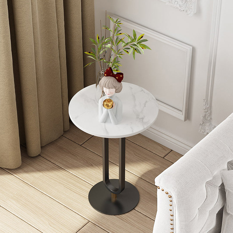 Einfacher runder Couchtisch aus Metall, moderner Cocktailtisch für das Wohnzimmer