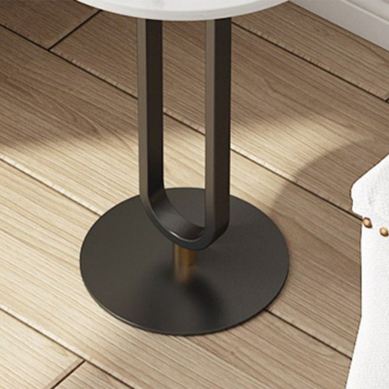 Einfacher runder Couchtisch aus Metall, moderner Cocktailtisch für das Wohnzimmer