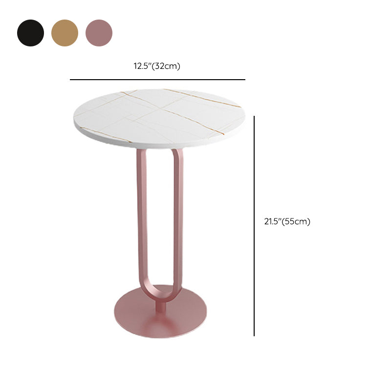 Einfacher runder Couchtisch aus Metall, moderner Cocktailtisch für das Wohnzimmer