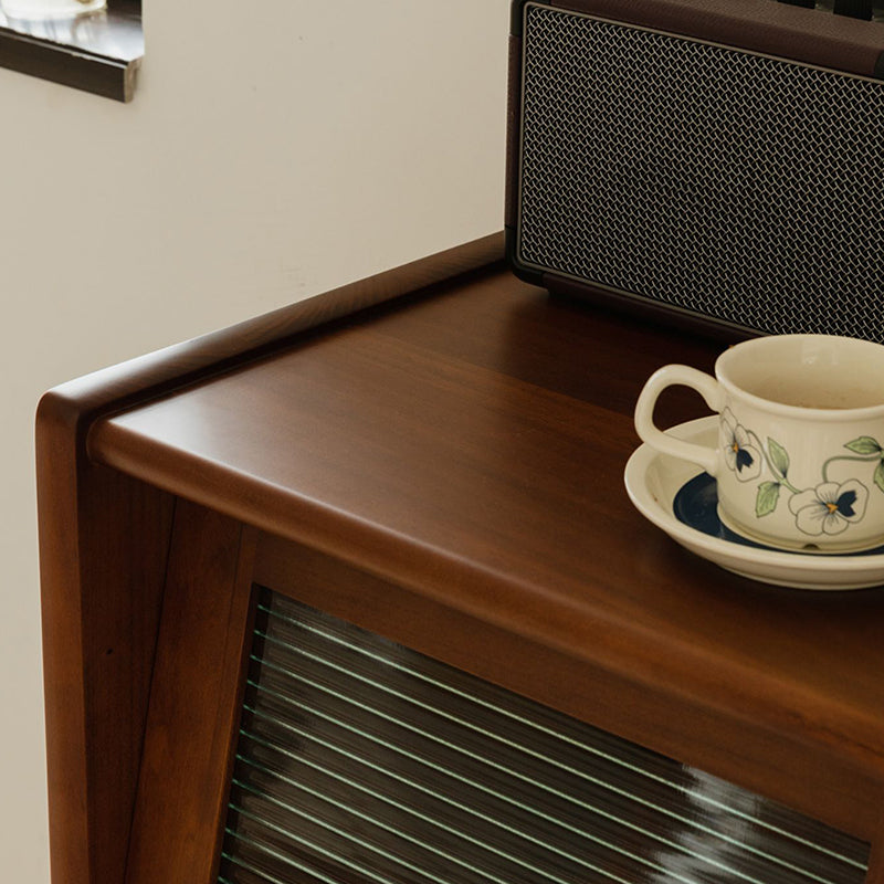 Mid-Century Design Natural Cabinet with 4 Doors in Pine Wood Clearhalo 'Cabinets & Chests' 'cabinets_chests' 'furn' 'furn_cabinets_chests' 'Furniture' 'Living Room Furniture' 7523462