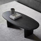 Modern 2 Legs Oval Cocktail Table Wooden Coffee Table in Black Clearhalo 'Coffee & Accent Tables' 'Coffee Tables' 'coffee_tables' 'furn' 'furn_coffee_tables' 'Furniture' 'Living Room Furniture' 7523468